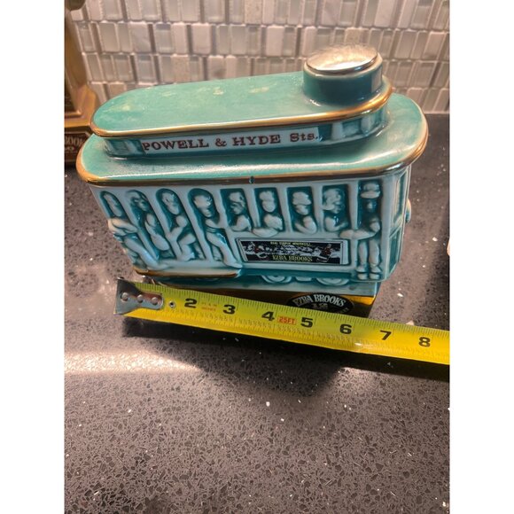 EZRA Brooks vintage whiskey decanter, circa 1968, HYDE PARK, cable car, unique - Picture 8 of 12